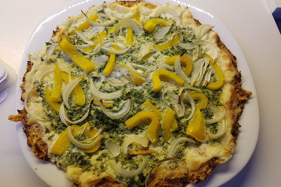 Low-Carb Flammkuchen vegetarisch