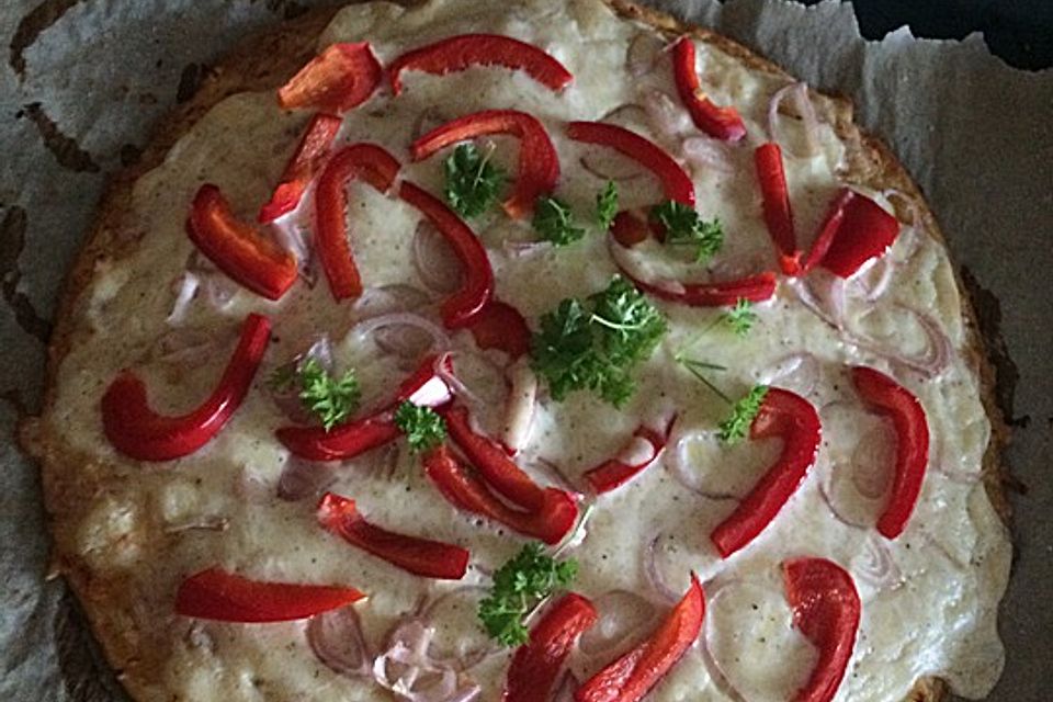 Low-Carb Flammkuchen vegetarisch