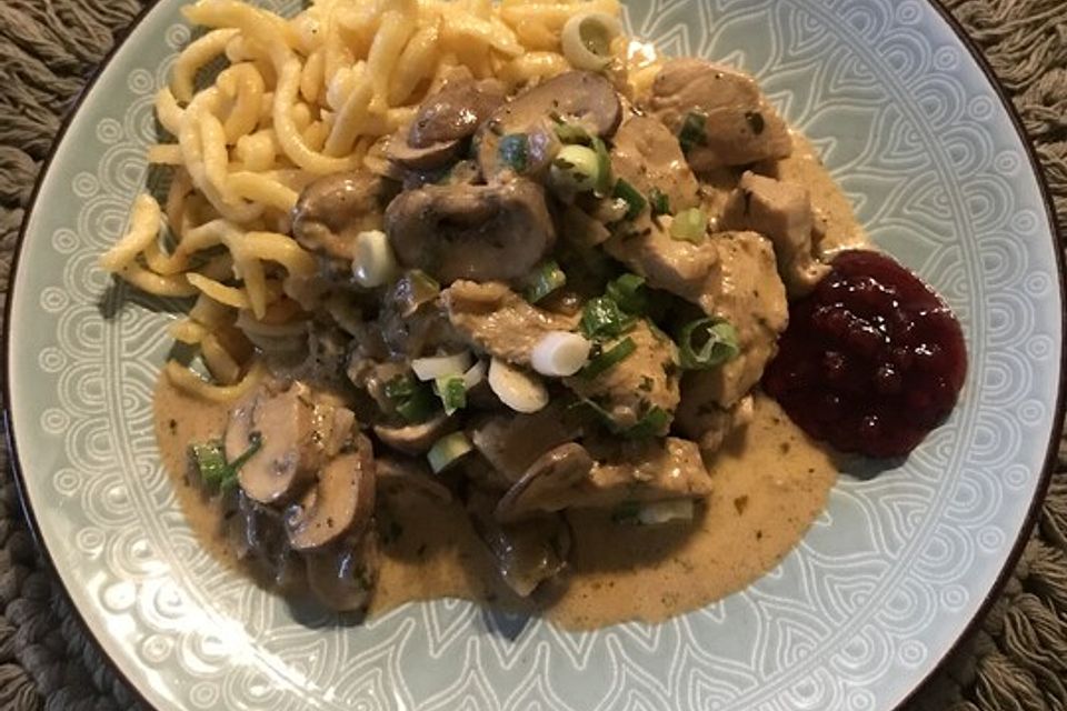 Champignon-Puten-Geschnetzeltes