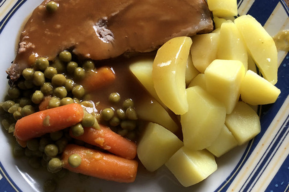 Nackenbraten mit Kartoffelstampf