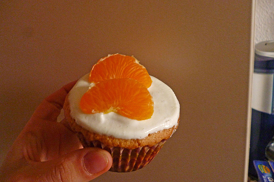 Mandarinenmuffins mit Quarkdecke