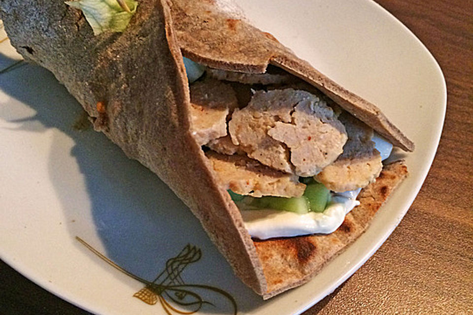 Vollkorn-Wraps mit Dips