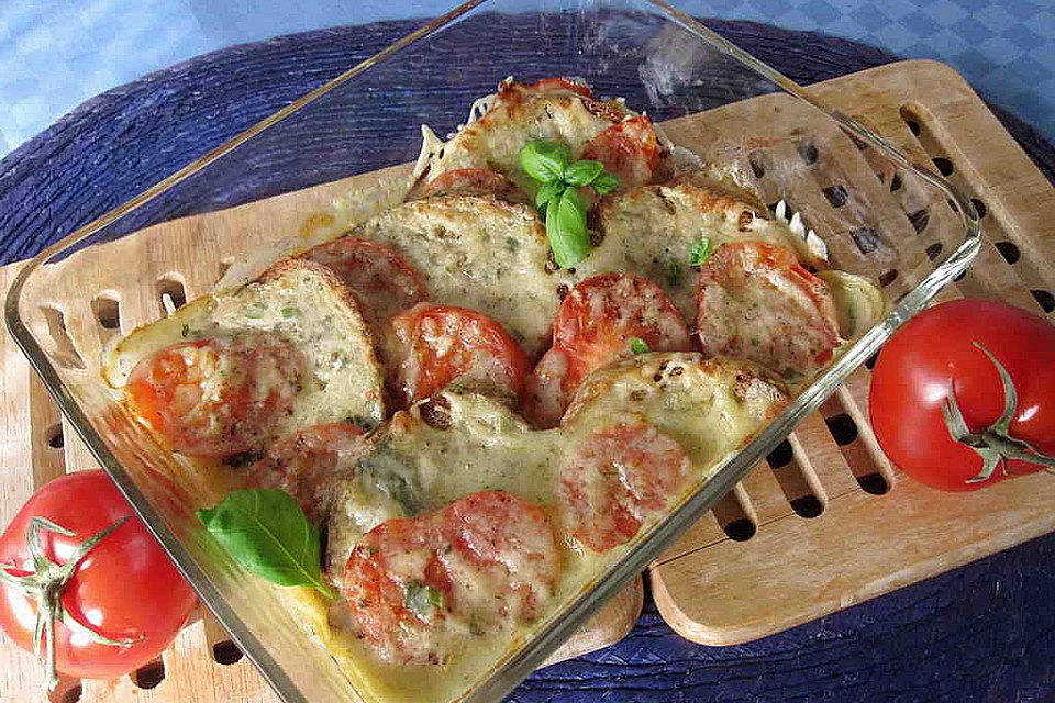 Tomaten-Brot-Auflauf