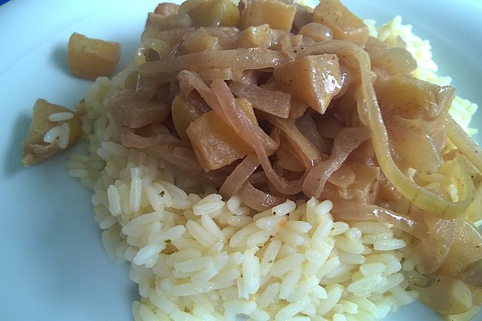 Reis mit Apfel-Curry