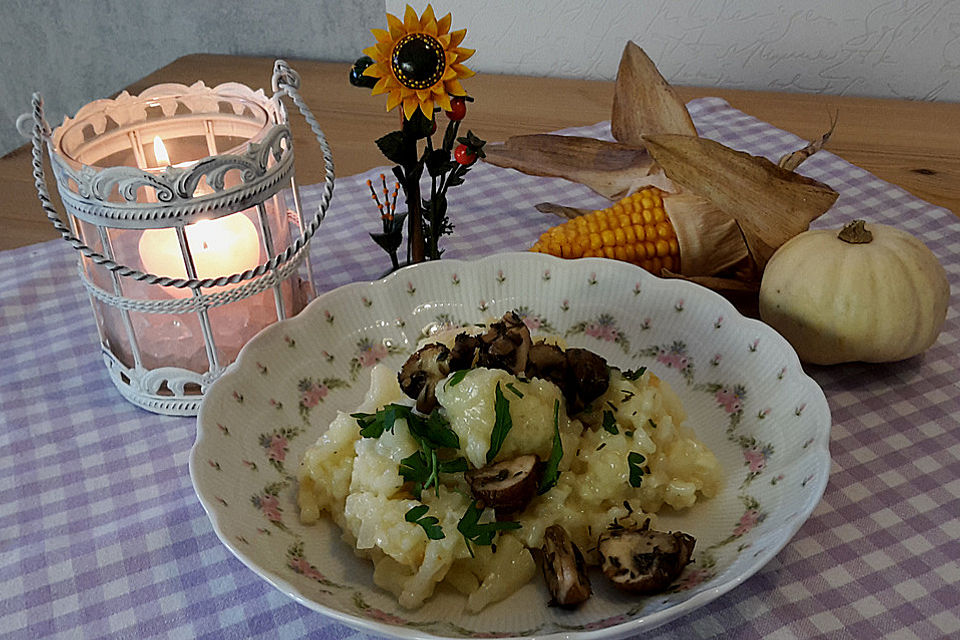 Blumenkohl-Pilz-Risotto