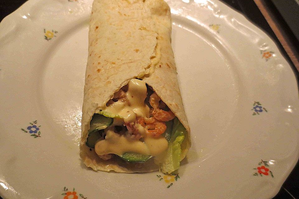 Avocado-Garnelen Wraps