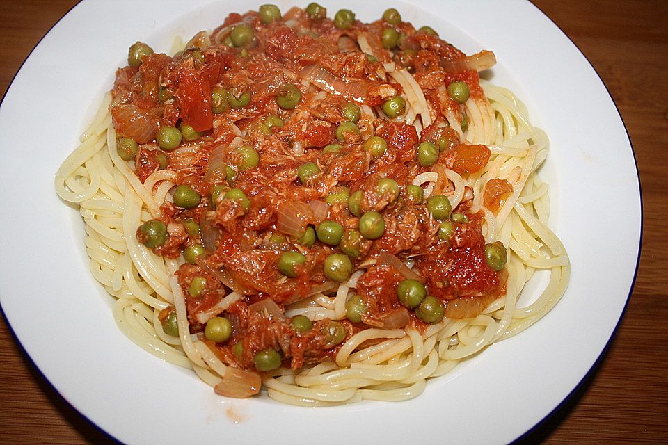 Spaghetti mit Thunfischsoße