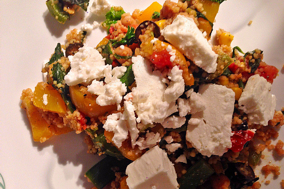 Feta-Couscous-Pfanne