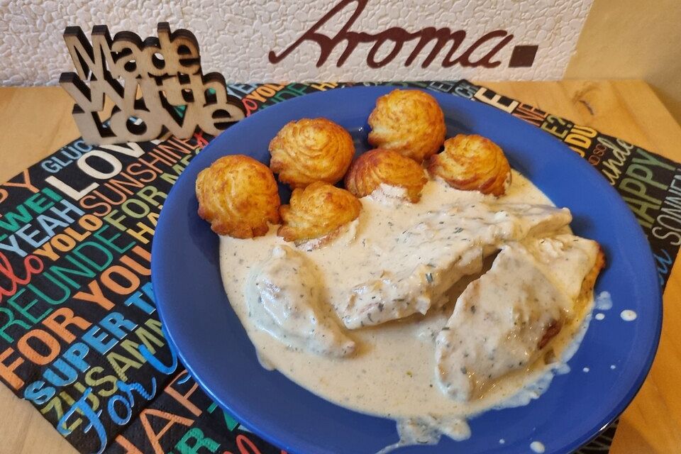 Putenbrustfilet mit  Frischkäse