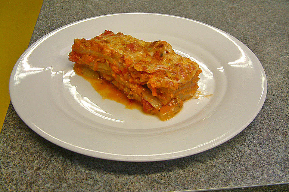 Möhren-Kohlrabi-Lasagne