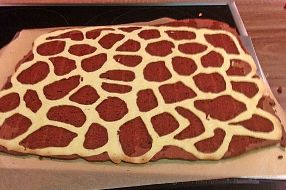 Giraffen-Biskuit-Roulade