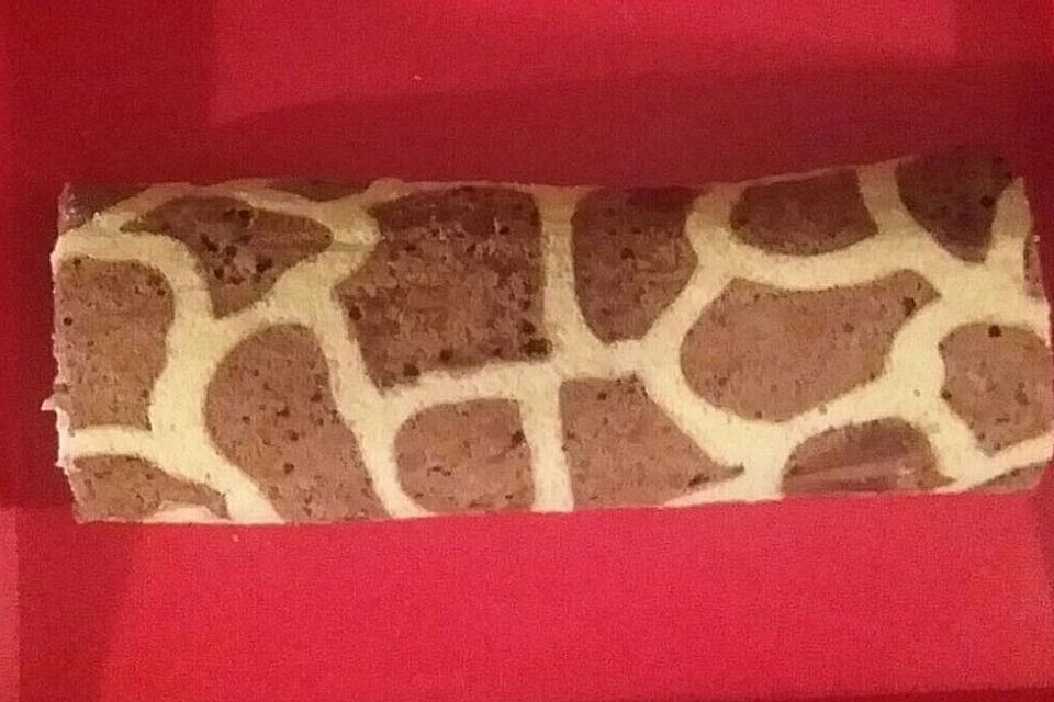 Giraffen-Biskuit-Roulade