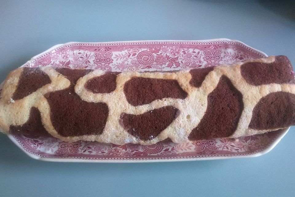 Giraffen-Biskuit-Roulade