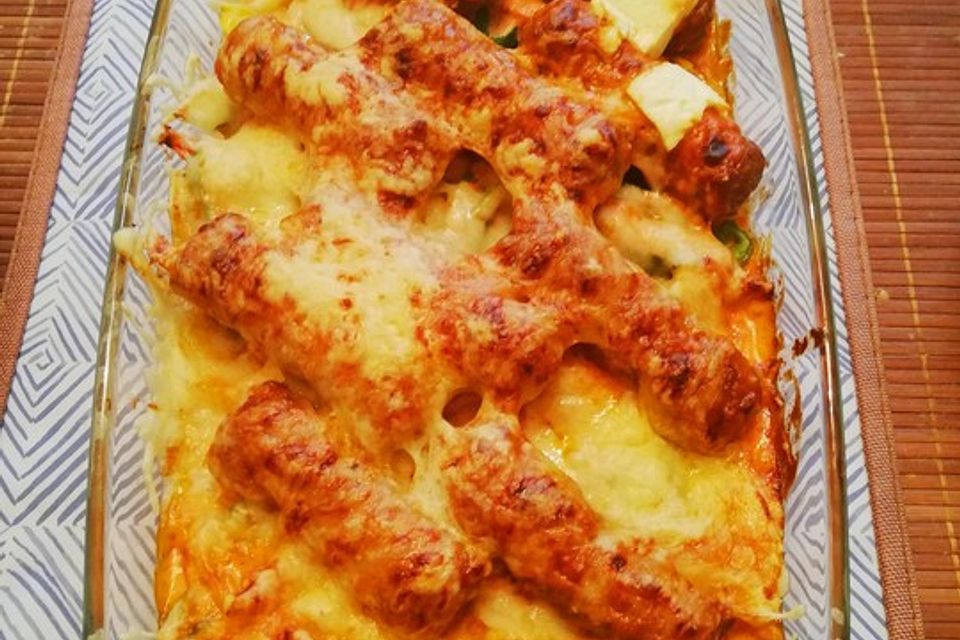 Cevapcici-Gemüse-Gratin