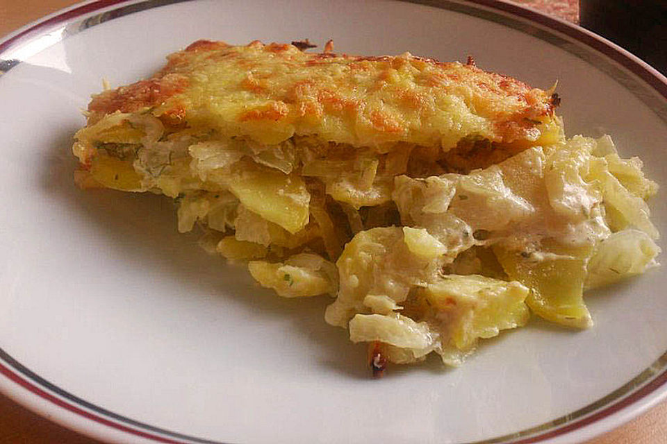 Fenchel-Kartoffel-Gratin