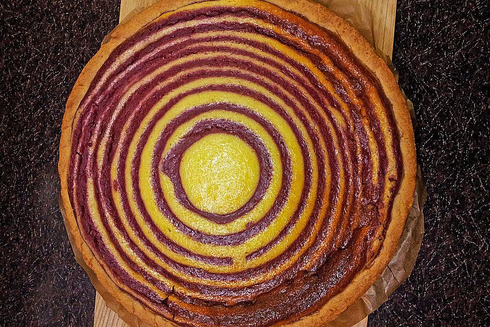 Zebra-Himbeer-Käsekuchen