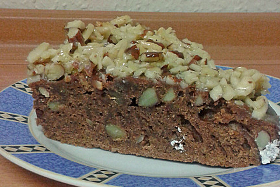 Browniekuchen mit Mandelkruste