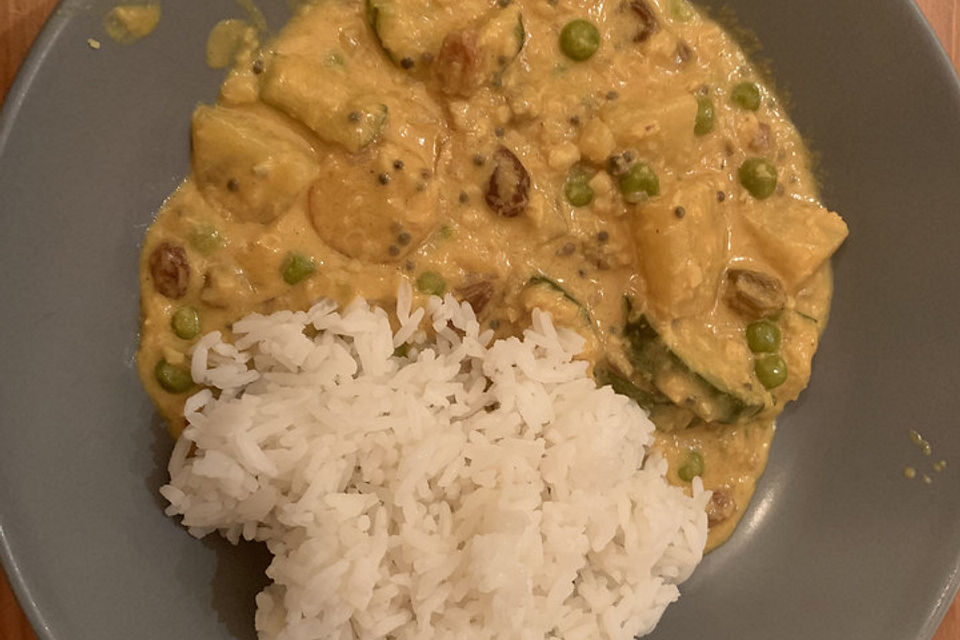 Vegetarisches mildes Korma