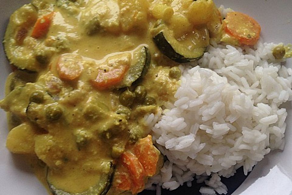 Vegetarisches mildes Korma