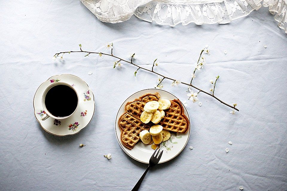 Bananen-Waffeln aus Dinkelvollkornmehl