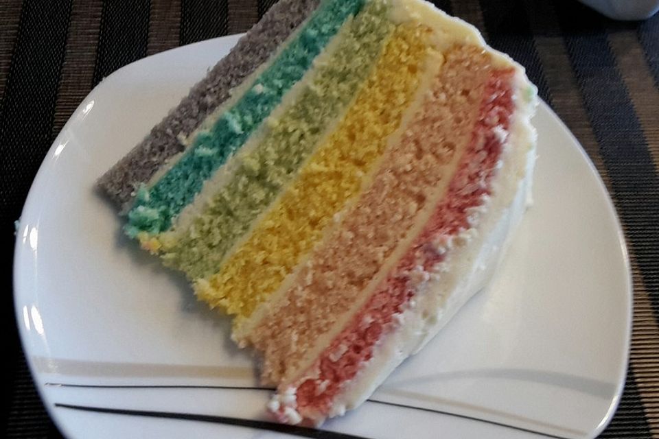 Regenbogenkuchen