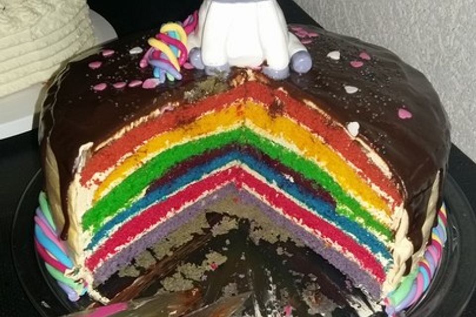 Regenbogenkuchen