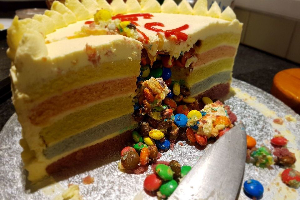 Regenbogenkuchen