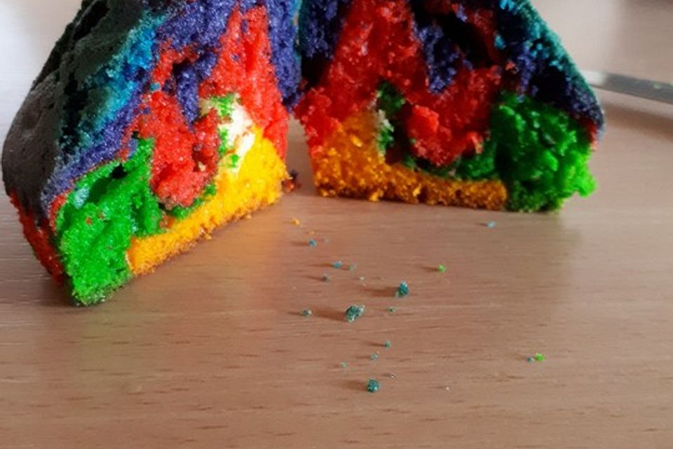 Regenbogenkuchen