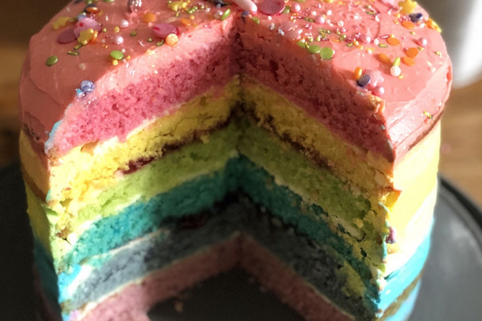 Regenbogenkuchen