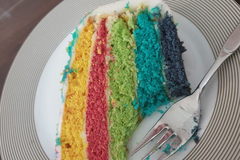 Regenbogenkuchen