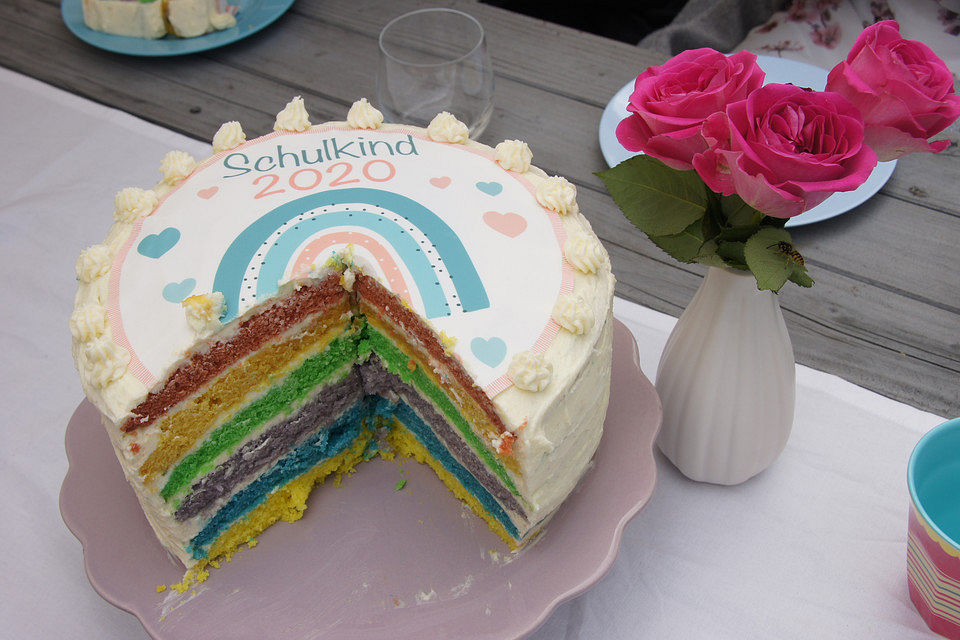 Regenbogenkuchen