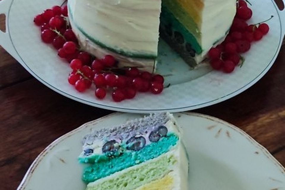 Regenbogenkuchen