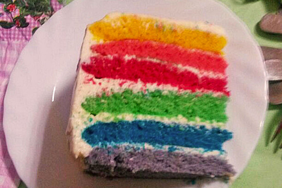 Regenbogenkuchen