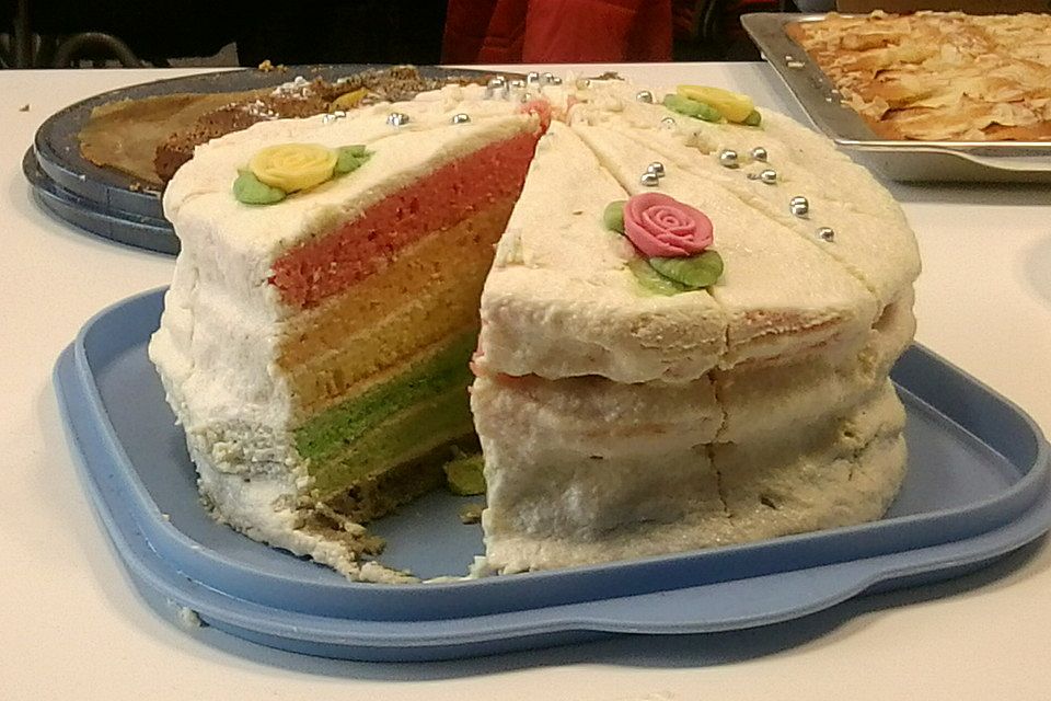 Regenbogenkuchen