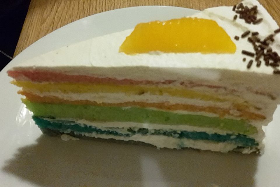 Regenbogenkuchen