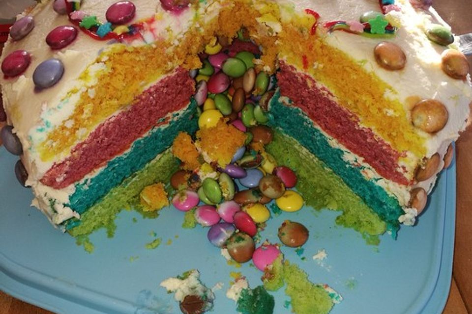 Regenbogenkuchen