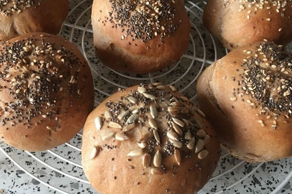 Vollwertige vegane Burgerbrötchen