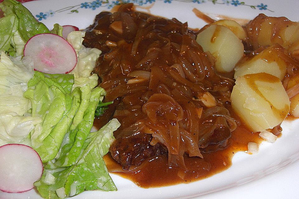 Scharfer Zwiebelrostbraten