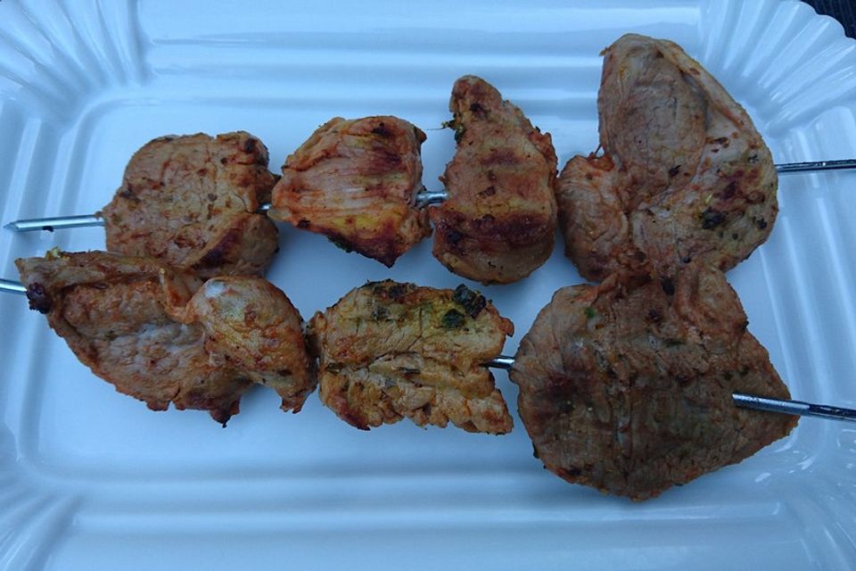 Filet-Souvlaki vom Grill