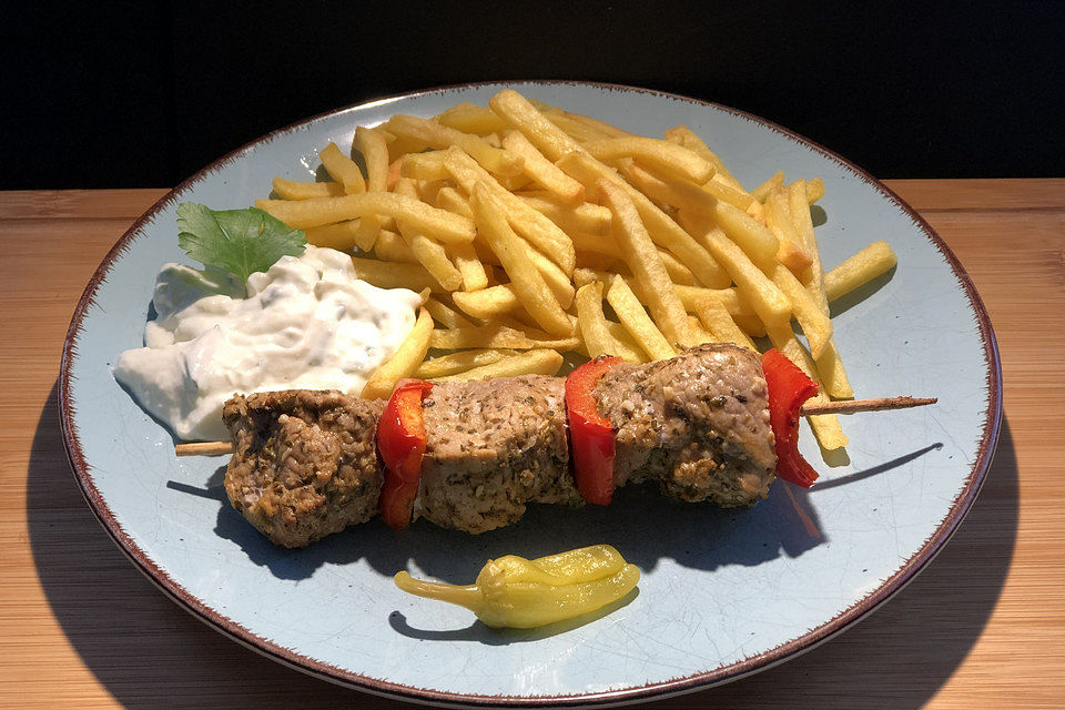 Filet-Souvlaki vom Grill