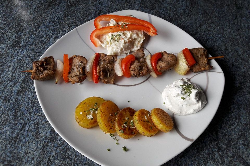 Filet-Souvlaki vom Grill