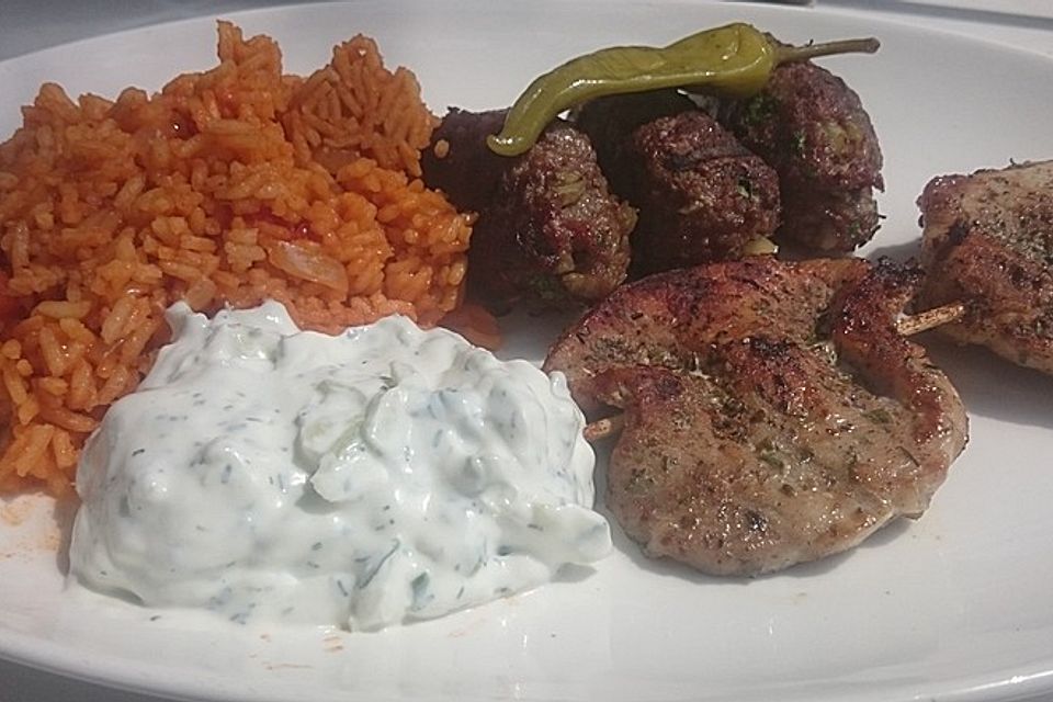 Filet-Souvlaki vom Grill