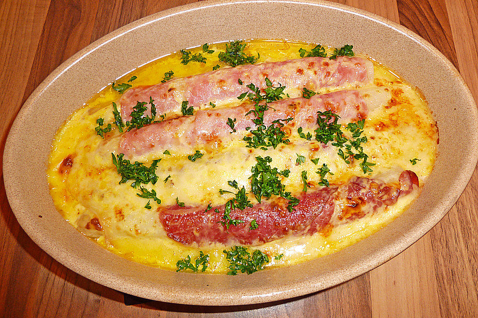 Spargel deftig überbacken