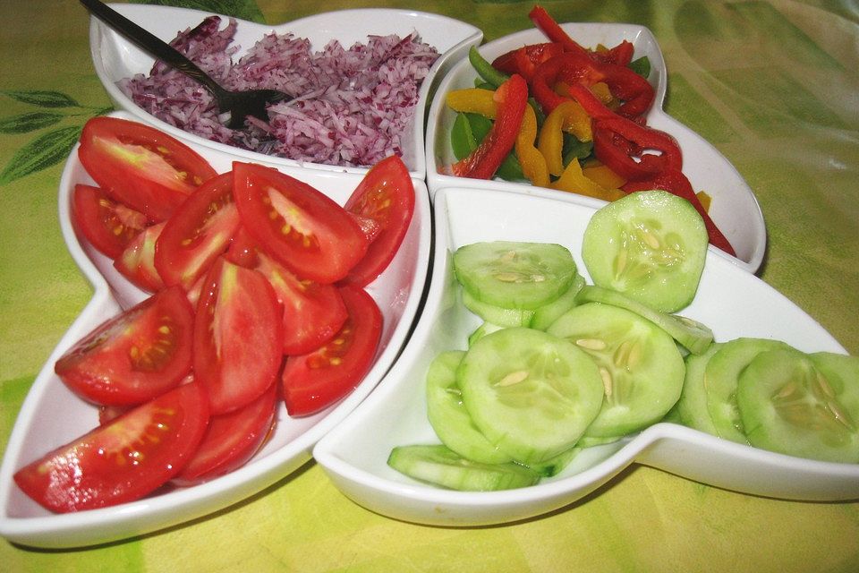 Bunte Salatplatte