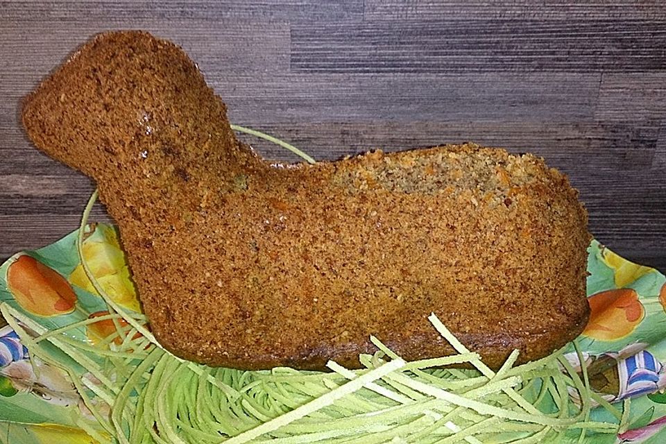 Osterlamm mit Karottenkuchenteig