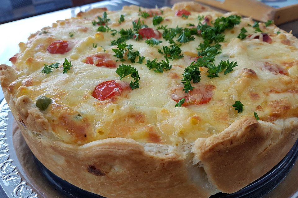 Schnelle Makkaroni-Quiche