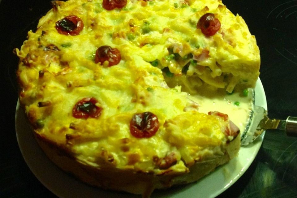 Schnelle Makkaroni-Quiche