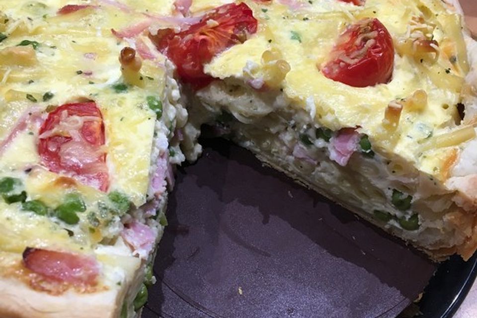 Schnelle Makkaroni-Quiche