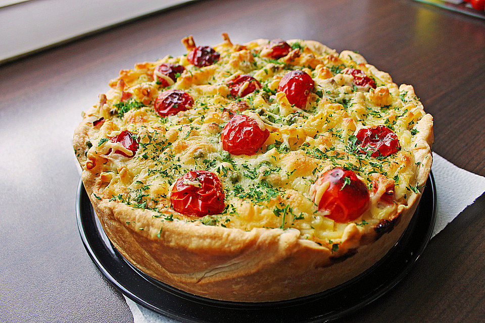 Schnelle Makkaroni-Quiche