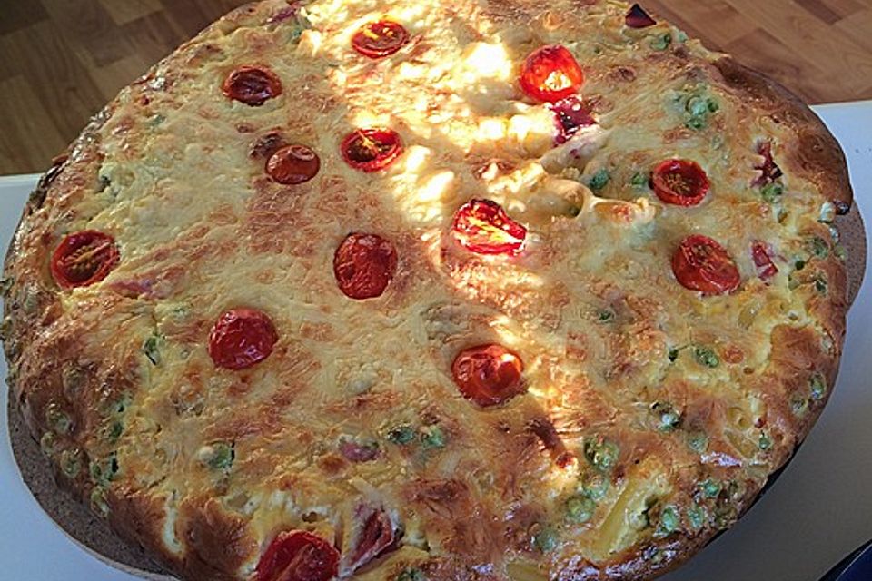 Schnelle Makkaroni-Quiche